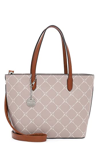 Tamaris Shopper TAS Anastasia 30106 Damen Handtaschen Karo taupe 900 von Tamaris