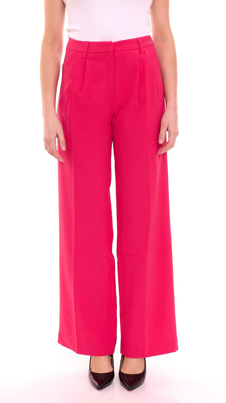 Tamaris Anzug-Hose Damen Palazzo-Hose 51007653 Stoff-Hose Pink von Tamaris