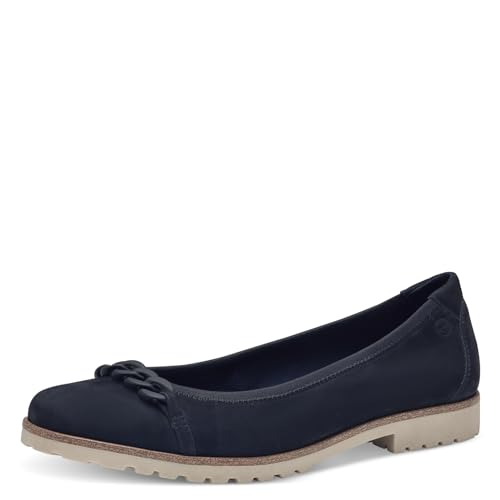 Tamaris Damen Ballerinas Leder; Navy/blau; 37 EU von Tamaris