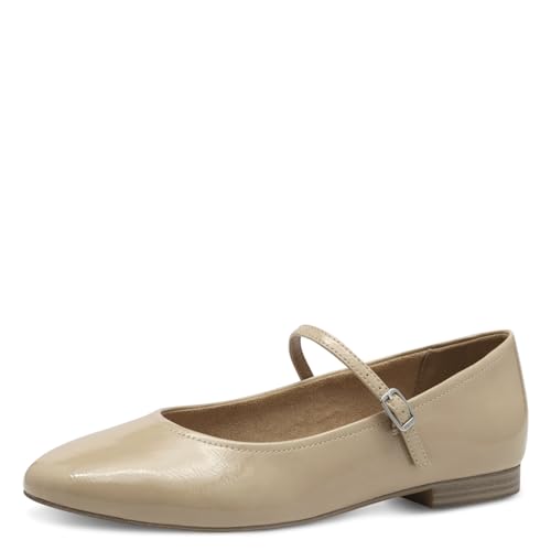 Tamaris Ballerina Damen Vegan Elegant beige,EU 41 von Tamaris