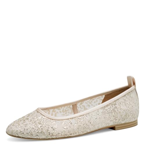 Tamaris Ballerina Damen Vegan Elegant beige,EU 42 von Tamaris
