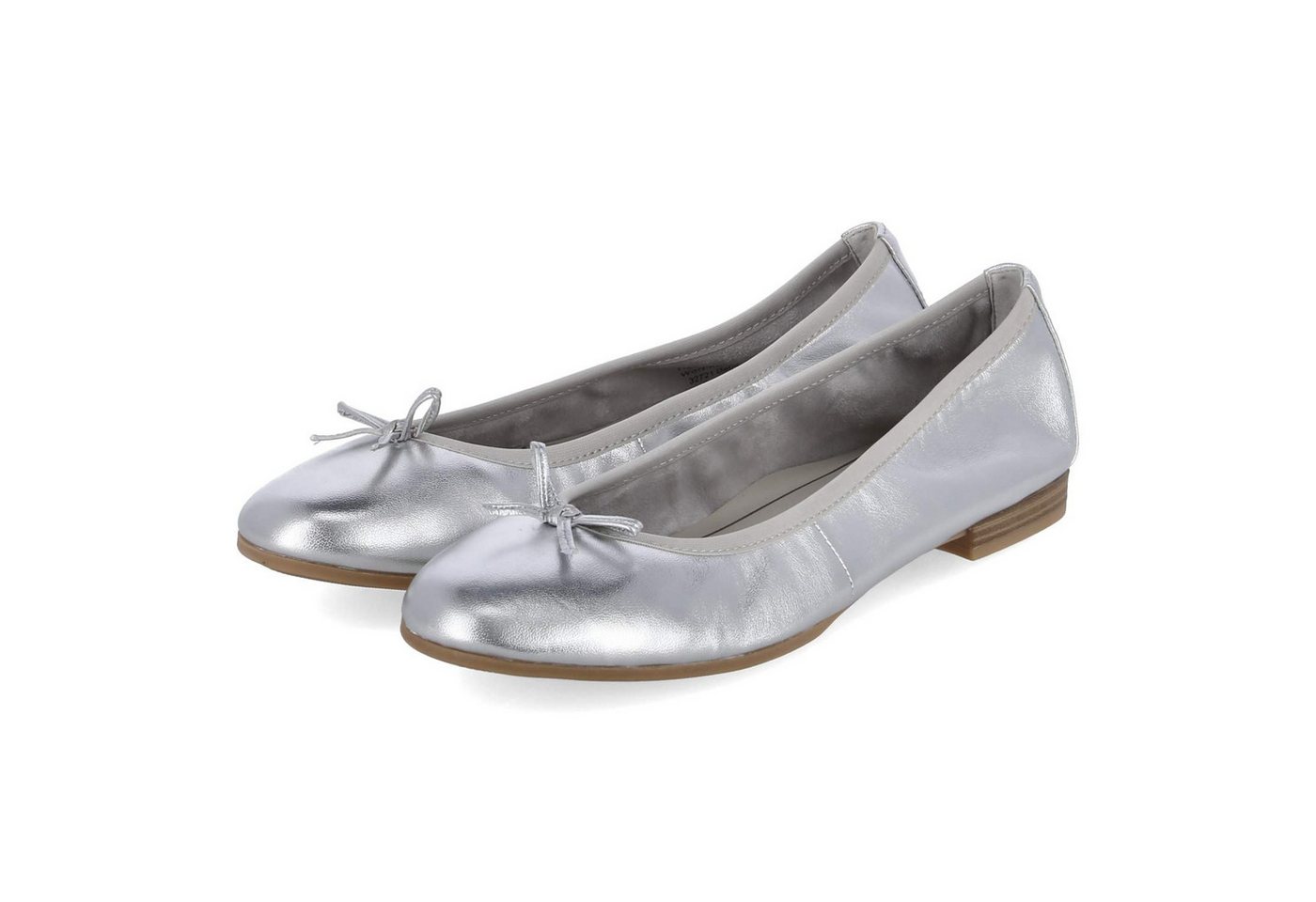 Tamaris Tamaris 1-22116-41/941 Damen Leder silber Ballerina von Tamaris