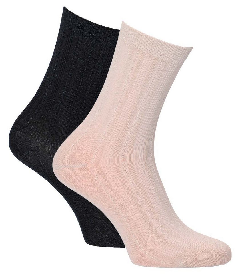 Tamaris Basicsocken Glitter Rip (Set, 2-Paar, 2 Paare) elegant von Tamaris