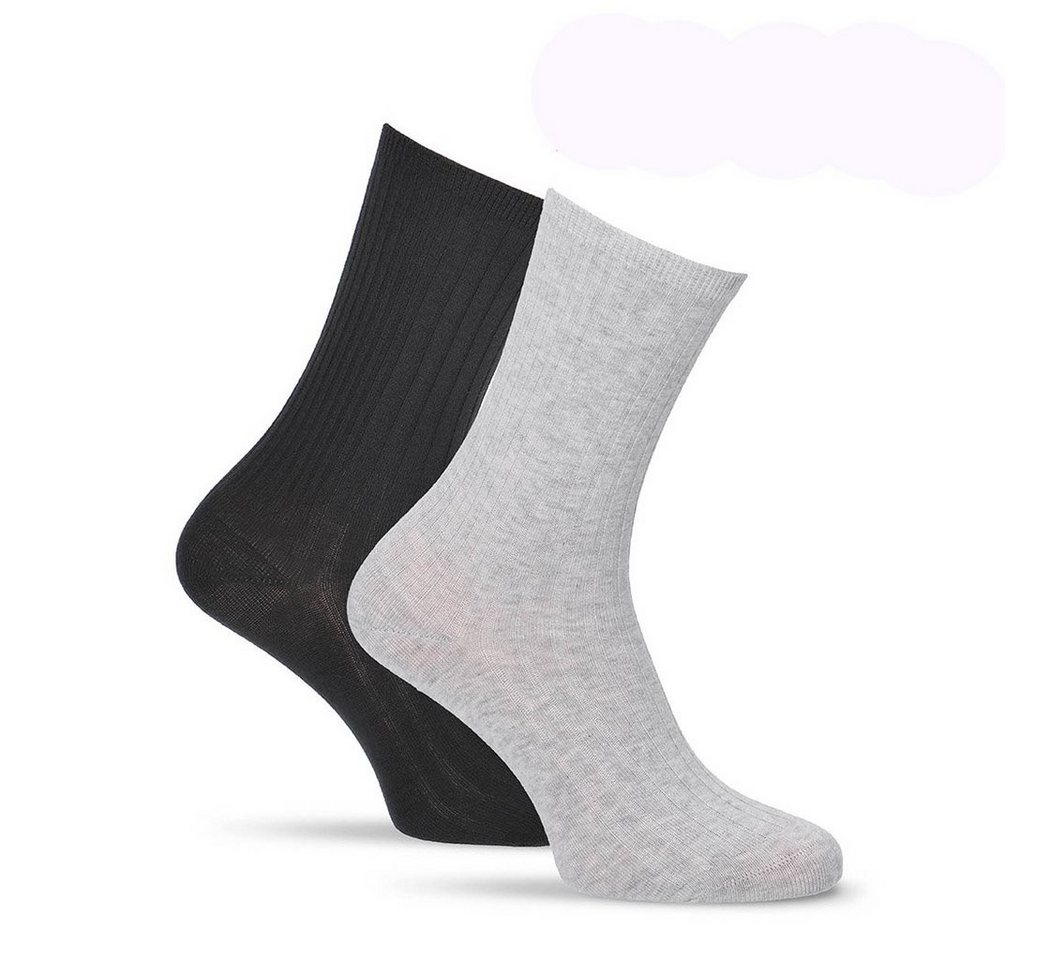 Tamaris Basicsocken mit Rippenstruktur (Set, 2-Paar, 2 Paare) aus hautfreundlicher Baumwolle von Tamaris