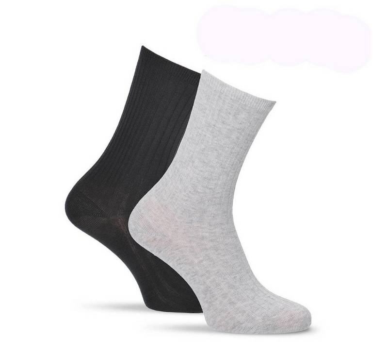 Tamaris Basicsocken mit Rippenstruktur (Set, 2-Paar, 2 Paare) aus hautfreundlicher Baumwolle von Tamaris