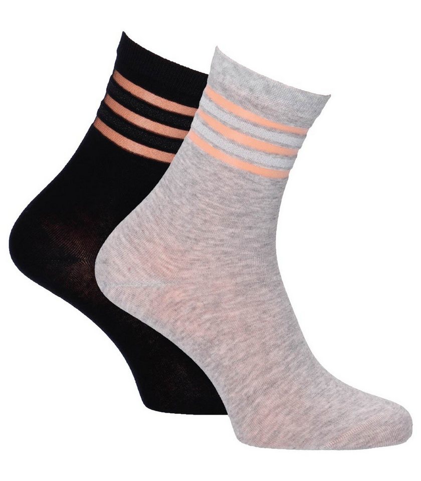 Tamaris Basicsocken mit transparenten Glitter-Stripe (Set, 2-Paar, 2 Paare) elegant von Tamaris