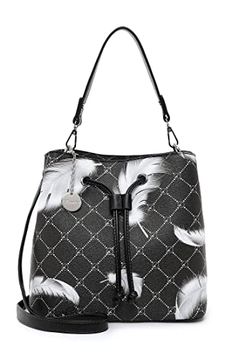 Tamaris Beutel TAS Anastasia 30902 Damen Handtaschen Print black-feather 193 von Tamaris