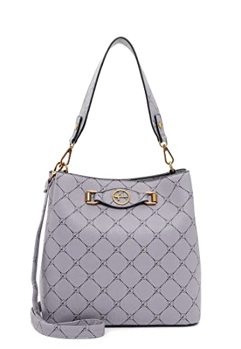 Tamaris Beutel Anastasia Buckle 32583 Damen Handtaschen Print lilac 628 von Tamaris