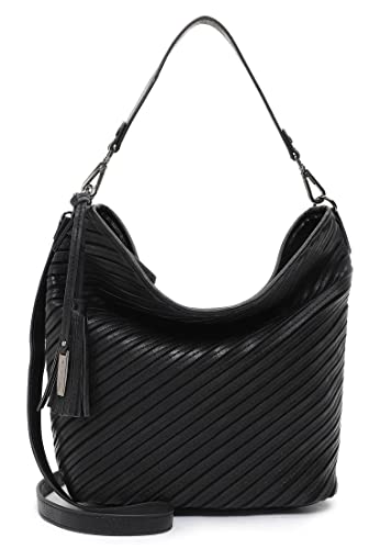 Tamaris Beutel Julina 32023 Damen Handtaschen Streifen black 100 von Tamaris