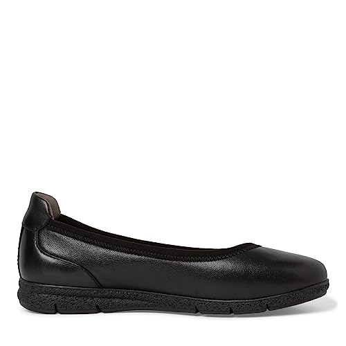 Tamaris COMFORT Damen Ballerinas aus Leder Klassisch Comfort Fit, Schwarz (Black), 39 EU von Jana