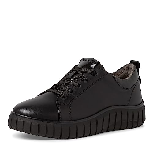Tamaris COMFORT Damen Sneaker flach aus Leder Comfort Fit, Schwarz (Black Nappa), 38 EU Tamaris COMFORT Damen Sneaker flach aus Leder Comfort Fit, Schwarz (Black Nappa), 38 EU von Tamaris