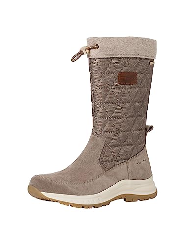 Tamaris COMFORT Damen Winterstiefel ohne Absatz Warm Gefüttert mit Reißverschluss Comfort Fit, Braun (Taupe), 36 EU von Tamaris