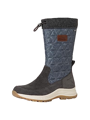 Tamaris COMFORT Damen Winterstiefel ohne Absatz Warm Gefüttert mit Reißverschluss Comfort Fit, Grau (Graphite), 37 EU von Tamaris