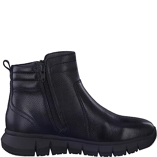 Tamaris COMFORT Damen Stiefeletten ohne Absatz mit Reißverschluss Flach Comfort Fit, Schwarz (Black Nappa), 40 EU von Tamaris