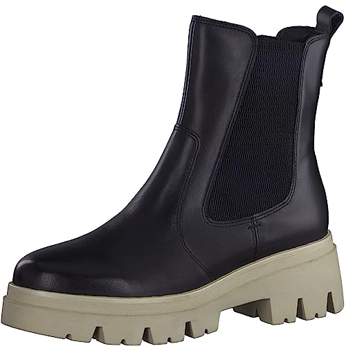 Tamaris COMFORT Damen Chelsea Boots mit Reißverschluss Comfort Fit, Schwarz (Black Nappa), 41 EU von Tamaris