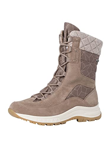 Tamaris COMFORT Damen Stiefeletten zum Schnüren Gefüttert Plateau mit Reißverschluss Comfort Fit, Braun (Taupe 1), 36 EU von Tamaris