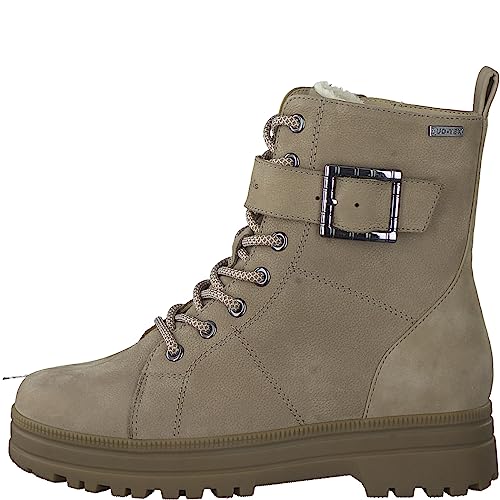 Tamaris COMFORT Damen Stiefeletten zum Schnüren Warm Gefüttert Plateau Comfort Fit, Braun (Taupe), 39 EU von Tamaris