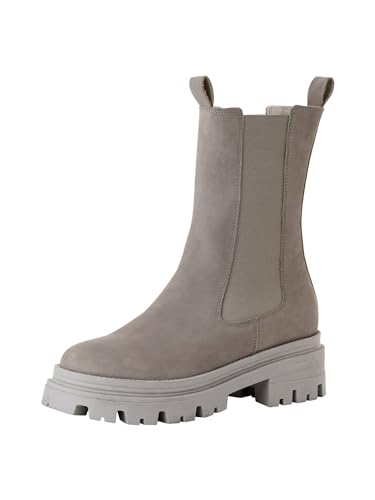 Tamaris Damen Chelsea Leder Blockabsatz Wechselfußbett; GREY, EU 39 von Tamaris