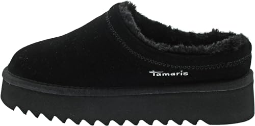Tamaris Damen Sabot Leder schwarz 38 von Tamaris