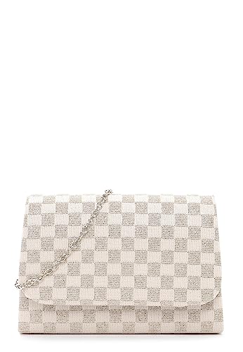 Tamaris Clutch TAS Amalia 30944 Damen Handtaschen Karo beige 400 von Tamaris