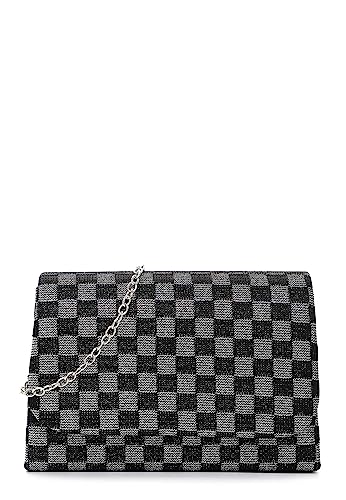 Tamaris Clutch TAS Amalia 30944 Damen Handtaschen Karo black 100 von Tamaris