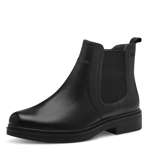 Tamaris COMFORT Damen Chelsea Boots aus Leder Herbst, Schwarz (Black), 41 EU Tamaris COMFORT Damen Chelsea Boots aus Leder Herbst, Schwarz (Black), 41 EU von Tamaris