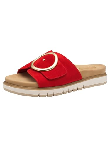 Tamaris Comfort Damen Pantoletten aus Leder Elegant, Rot (Red), 40 EU von Tamaris