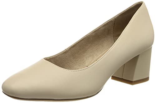 Tamaris Damen 1-1-22409-29 Pumps, Elfenbeinfarbenes Leder, 37 EU von Tamaris