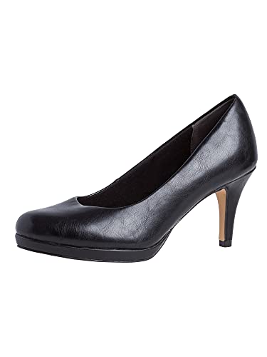 Tamaris Damen Klassische Pumps, Frauen Absatzschuhe,TOUCHit-Fußbett,Absatzschuhe,high Heels,Heels,hochhackige Schuhe,Black MATT,41 EU von Tamaris