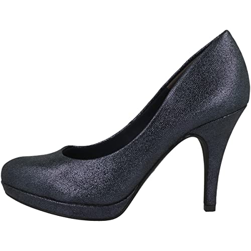 Tamaris Damen 1-1-22447-29 Pumps, Navy Glam, 41 EU von Tamaris