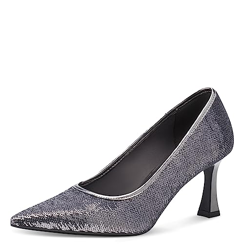 Tamaris Damen Pumps Vegan Stilettoabsatz; PEWTER/metallic; 37 EU von Tamaris