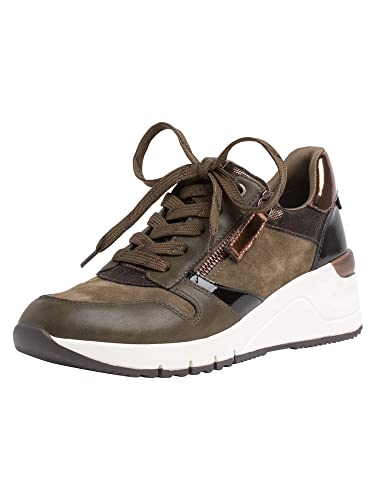 Tamaris Damen 1-1-23702-09 Sneakers, Khaki, 39 EU von Tamaris