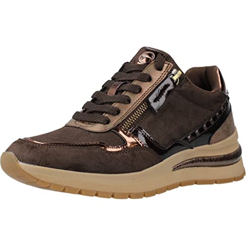 Tamaris Damen 1-1-23709-29 Sneaker, Mokka-Kamm, 37 EU von Tamaris