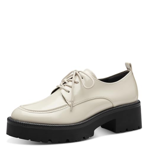 Tamaris Damen Schnürschuhe Vegan; IVORY/beige; 38 EU von Tamaris