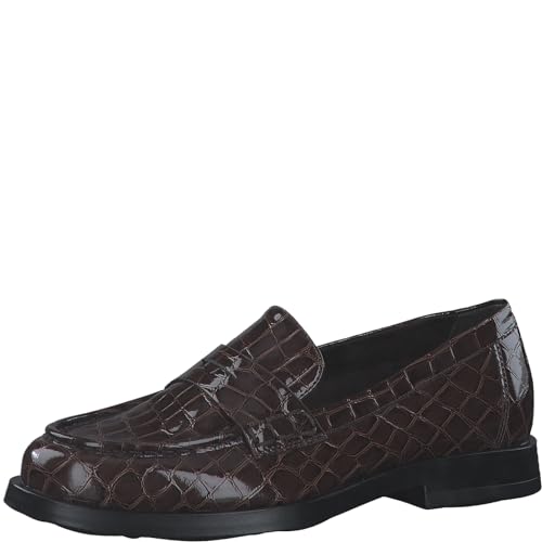Tamaris Damen Slipper Vegan; BROWN CROCO/braun; 37 EU von Tamaris