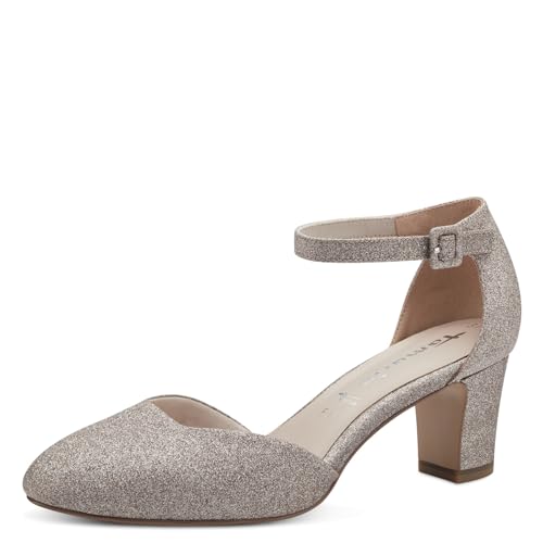 Tamaris Damen Pumps mit Riemen Vegan Blockabsatz; ROSE GLAM/rosa; 38 EU von Tamaris