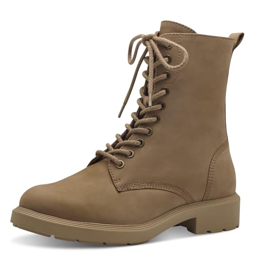 Tamaris Damen Schnürstiefel Leder; CAMEL/braun; 37 EU von Tamaris