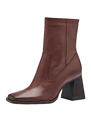 Tamaris Damen Boots mit Absatz Leder Blockabsatz; COGNAC/braun; 37 EU von Tamaris