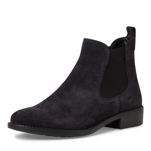 Tamaris Damen Chelsea Boots Leder Blockabsatz; NAVY/blau; 38 EU Tamaris Damen Chelsea Boots Leder Blockabsatz; NAVY/blau; 38 EU von Tamaris