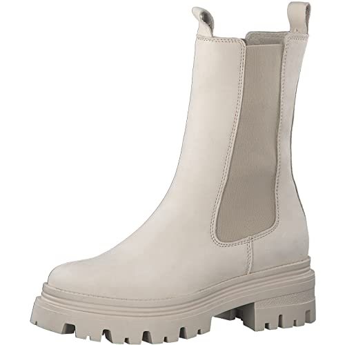 Tamaris Damen Chelsea Boots, Frauen Stiefeletten,Wechselfußbett,Comfort Lining,uebergangsschuhe,uebergangsstiefel,flach,Antelope Uni,40 EU von Tamaris