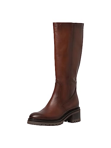 Tamaris Damen Langschaft-Stiefel mit Absatz Blockabsatz; COGNAC/braun; 37 EU von Tamaris