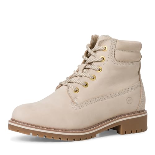 Tamaris Damen Schnürstiefel gefüttert Leder Blockabsatz Winter; ANTELOPE/braun; 39 EU von Tamaris