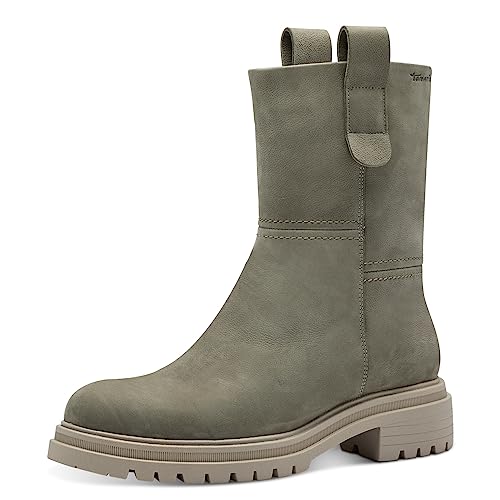 Tamaris Damen Boots Leder Winter gefüttert; SAGE/grün; 36 EU von Tamaris