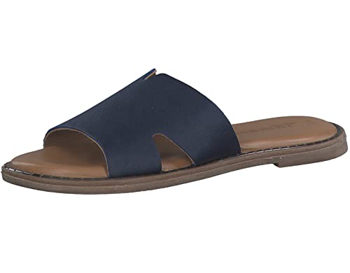 Tamaris Damen 1-1-27135-08 Slipper / Pantoletten, Navy/Nature, 37 EU von Tamaris