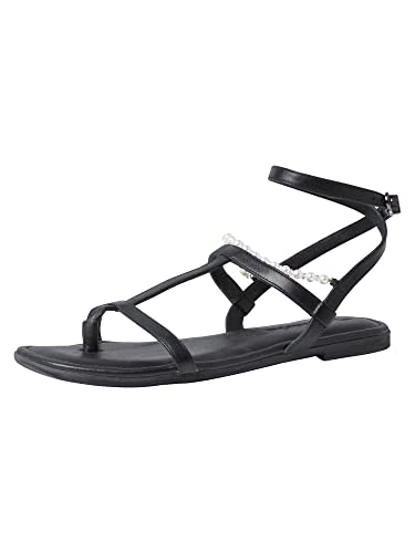 Tamaris Damen 1-1-28155-38 Flache Sandale, Black, 39 EU von Tamaris