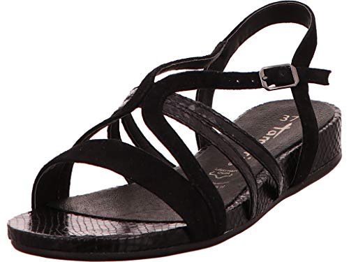 Tamaris 1-1-28177-32 056, Damen Römersandalen, Schwarz (Black/Snake 056), 41 EU (7.5 UK) von Tamaris