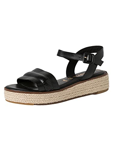 Tamaris Damen Plateausandalen, Frauen Sandaletten,TOUCHit-Fußbett,Women's,Lady,Ladies,Sommerschuhe,Freizeitschuhe,Black,39 EU / 5.5 UK von Tamaris