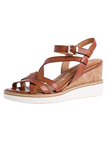 Tamaris Damen 1-1-28349-24 Riemchensandalen, Braun (Brandy 306) von Tamaris