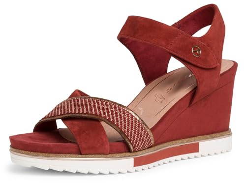 Tamaris Damen Sandalen Sandaletten 1-28350-24 Rot, Groesse:38 EU von Tamaris