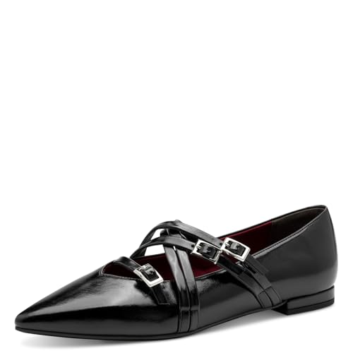 Tamaris Damen Ballerina Vegan schwarz 40 von Tamaris